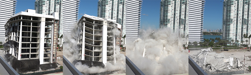 Hospital Implosion Progression - building implosion sound effects